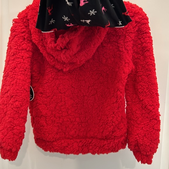 NWT Christmas Holiday Outfit Sherpa Pullover & Leggings Set Reindeer Theme Small - Picture 3 of 4